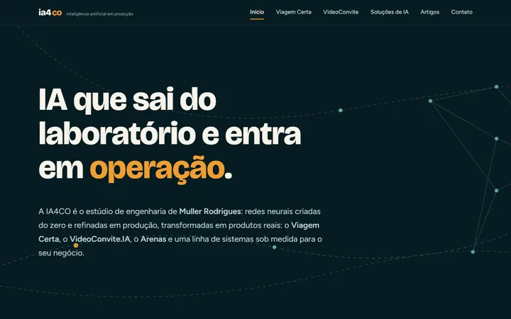Página inicial do site IA4CO